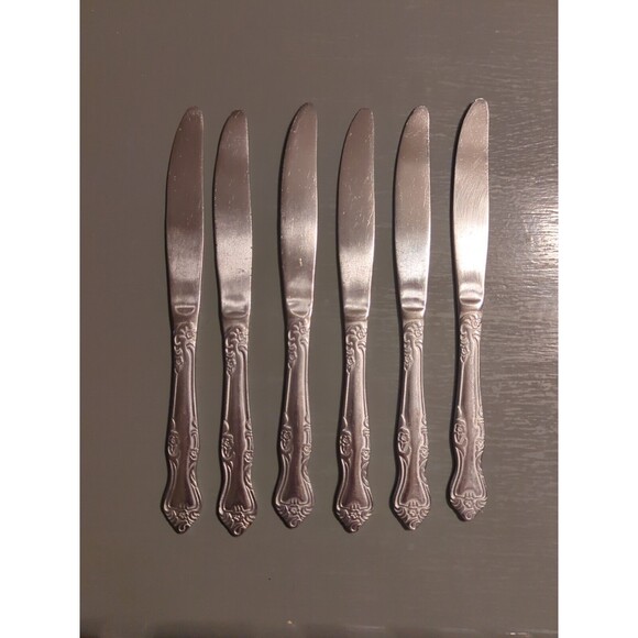 Oneida KENNETT SQUARE HH Distinction Deluxe Stainless Flatware Butter Knives 6 - Picture 8 of 12